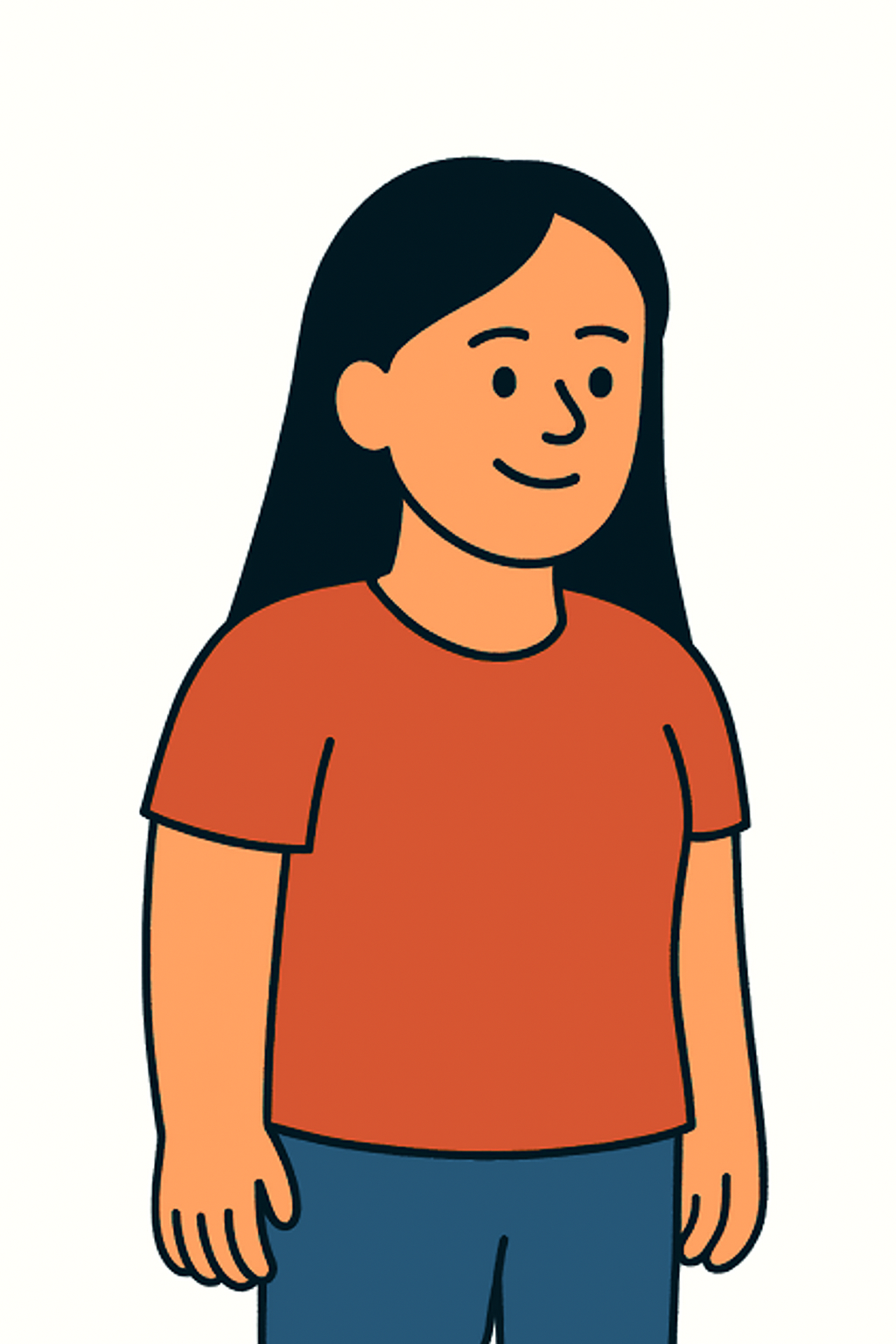 Teen girl illustration